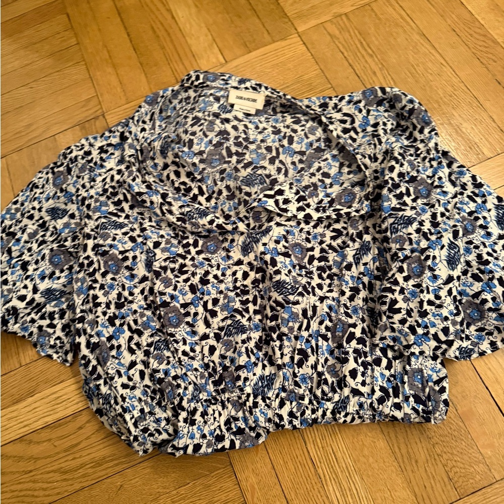 Zadig & Voltaire Soft Blue Floral Midi Dress - Picture 4 of 5